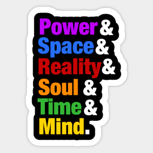 Helvetica Infinity Stones Sticker